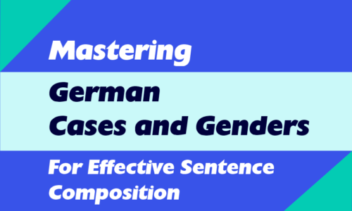 German cases and genders